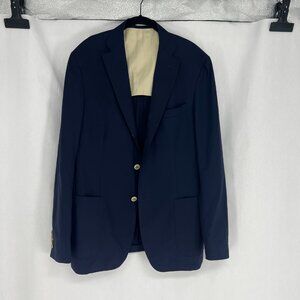 Angelo Nardelli | Size 44L Blue Blazer Super 130s Reda Fabric